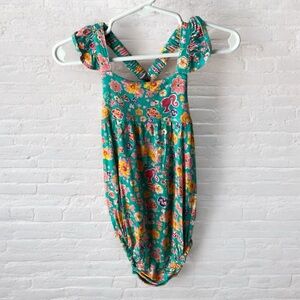 Posh Peanut x Barbie // Floral Bamboo Bubble Romper